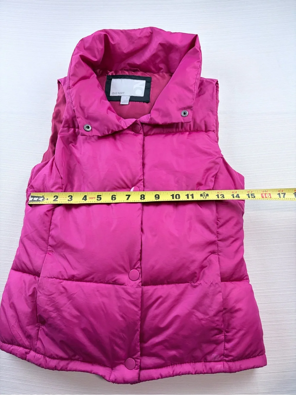 Old Navy Fuchsia Quilted Puffer Vest